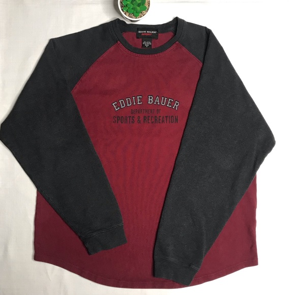 Eddie Bauer Logo Long Sleeve Crew Neck Size M - Picture 8 of 8